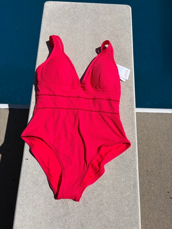 Time and Tru Other - Time and Tru Bright Coral  One-Piece Swimsuit